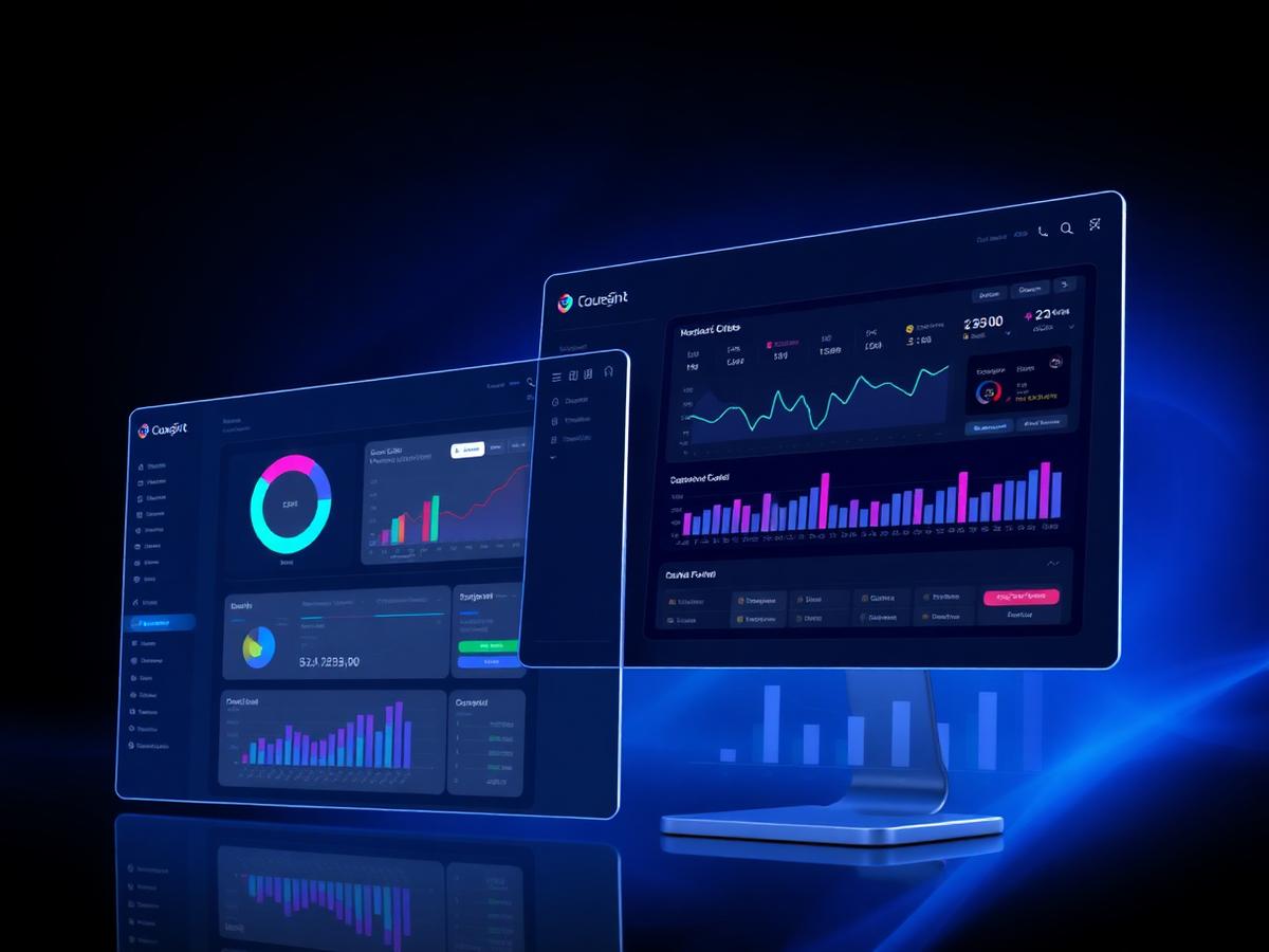 Custom CRM dashboard and customer portal interfaces